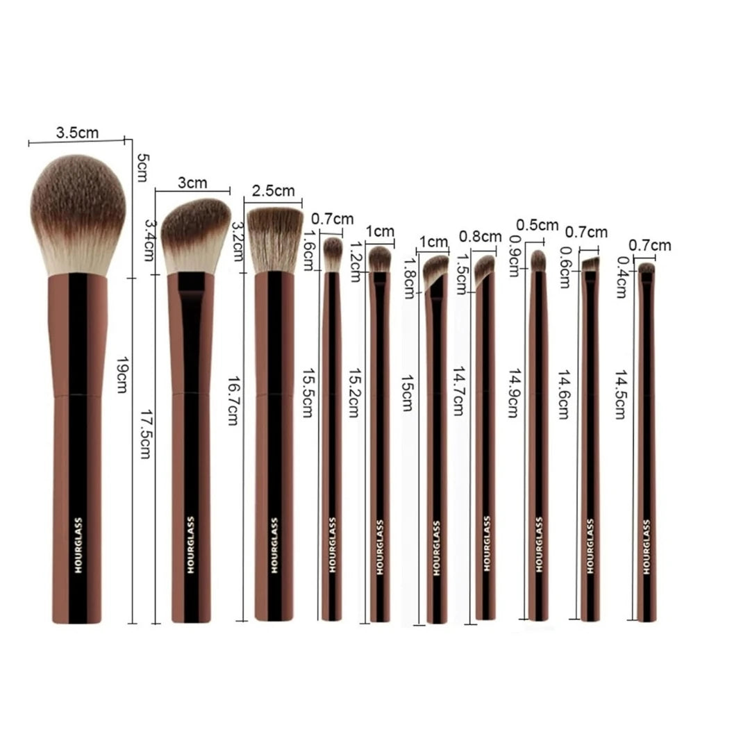 Hourglass Vegan Travel Ambient Brush Set – 10 Parça Vegan Seyahat Fırça Seti